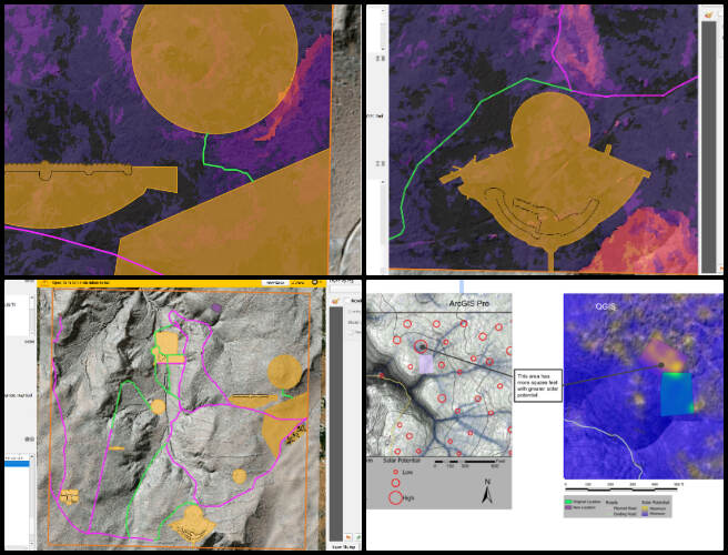 Permaculture, Creating a Stable Biosphere, One Community Weekly Progress Update #616, GIS data analysis, permaculture design, QGIS vs ArcGIS Pro comparison, GIS software comparison, One Community master plan, road layout modifications, GIS technician work, ArcGIS Pro results, permaculture map design, Google document updates