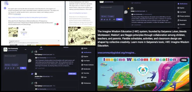 Highest Good Society, Widespread and Lasting Sustainable Change, One Community Weekly Progress Update #617, Mastodon strategy, Buffer scheduling, hashtag optimization, post structuring, engagement analysis, weekly summary review, image supplementation, targeted audience reach, performance tracking, Mastodon content planning