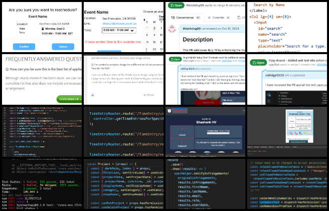 Highest Good Network Software, Sustainable Change for the Whole Planet, One Community Weekly Progress Update #618, Calendar conflict refinement, time slot warning text updates, Figma design exploration, CheckTypes dark mode styling, state management optimization, WordPress dashboard load time reduction, email template editor mockup, real-time task progress updates, dynamic project name display, permission handling bug fixes.