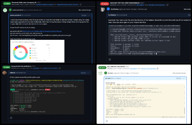 PR, Highest Good Network software, Creating a Stable Biosphere, One Community Weekly Progress Update #616, pull request, PR review, PR review team, software team, software development, Highest Good Network, Highest Good society, One Community, MERN Stack, software engineering, MongoDB, React.js, Node.js, Express.js, open source software