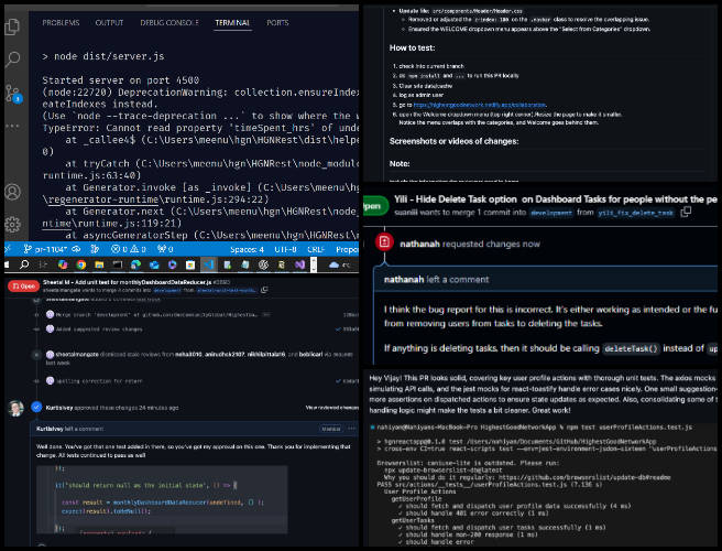 PR, Highest Good Network, Earth-Care Communities, One Community Weekly Progress Update #619, pull request, PR review, PR review team, software team, software development, Highest Good Network, Highest Good society, One Community, MERN Stack, software engineering, MongoDB, React.js, Node.js, Express.js, open source software