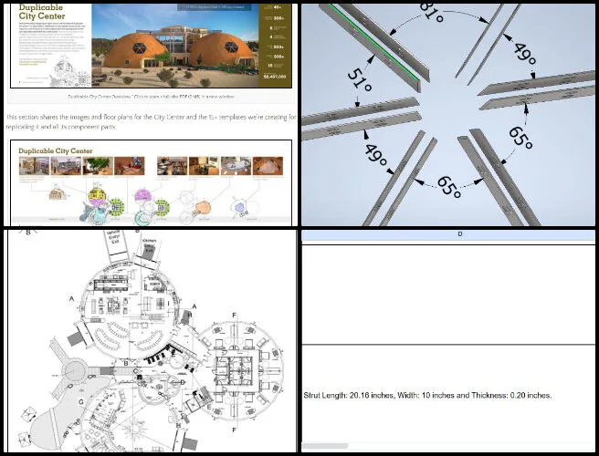 Duplicable City Center, Developing Widespread and Lasting Sustainable Change, One Community Weekly Progress Update #617, DCC team collaboration, design solution brainstorming, task update discussions, spreadsheet adjustments, design specifications alignment, team briefing on changes, architectural design solutions, project spreadsheet updates, collaborative design process, task management in design projects.