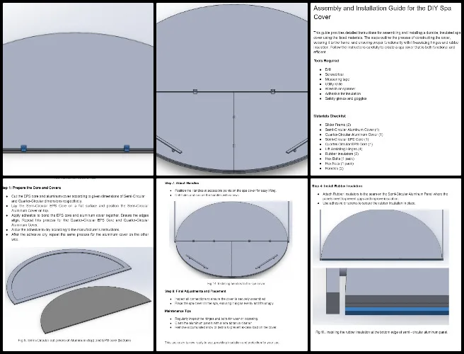 Duplicable City Center, Developing Widespread and Lasting Sustainable Change, One Community Weekly Progress Update #617, DIY spa cover manual, assembly and installation guide, thermal insulation in spa cover, rubber insulation for aluminum panels, spa cover design improvements, calculations section updates, spa cover performance enhancement, aluminum panel insulation, step-by-step installation instructions, DIY spa cover design guide.