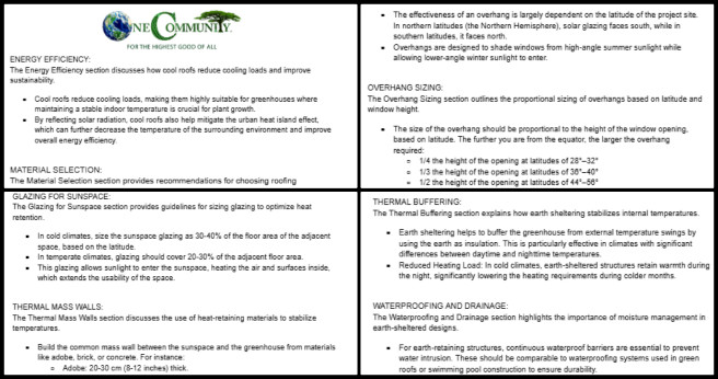 Highest Good Food, Aquapini and Walipini, Launching a Collaborative of New Sustainable Living Models, One Community Weekly Progress Update #623, Updated the document format to match project standards, Modified section layouts and refined text structure, Standardized formatting across all sections, Improved readability and organization, Aligned the document with guidelines and expectations.