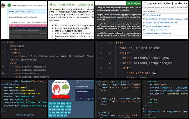 Highest Good Network Software, Eco-renovating the Human Story, One Community Weekly Progress Update #621, Collaboration on Education Good Designs, Timelog.jsx bug fixes, hyperlink and tooltip alignment adjustments, modal behavior improvements, PR 3134 submission, CircleCI migration to GitHub Actions, OpenAPI documentation, WordPress post migrations, Jest-based unit tests for Task.jsx, clickable hyperlinks for User Management tasks, improved navigation and project redirection.