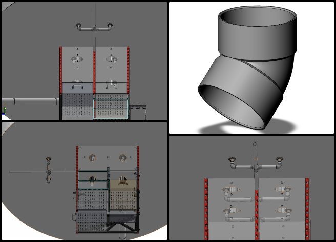 Vermiculture Toilet, Ecological Global Transformation, One Community Weekly Progress Update #627, SolidWorks model, flush toilets plumbing, plumbing plan revision, system connectors, model integration, mating errors, main plumbing line, non-urinal components, vermiculture toilets, plumbing system assessment.