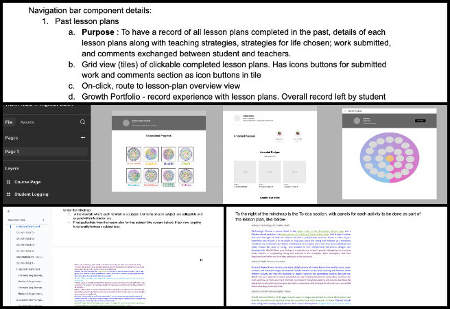 Highest Good Education, Ecological Global Transformation, One Community Weekly Progress Update #627, landing page design, Figma collaboration, user persona layout, lesson plan navigation, subject and topic exploration, profile overview features, backend requirement planning, software component design, team onboarding collaboration, weekly blog update support.