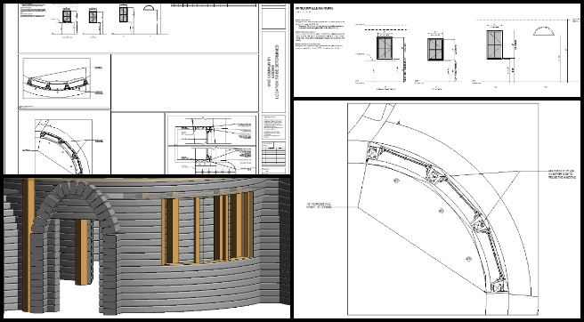 Earthbag Village, Ecological Global Transformation, One Community Weekly Progress Update #627, construction documents, window design, basis of design windows, egress requirements, window elevation view, plan view, dining room windows, window-related information, detailed window plan, sheet organization.