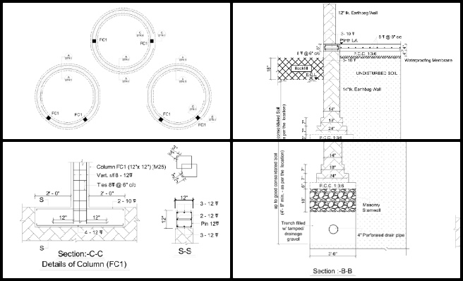 Earthbag Village, Open Sourcing Global Sustainability Strategies, One Community Weekly Progress Update #628, Foundation design, 6-dome structure, structural specifications compliance, foundation coordination, team feedback incorporation, structural integrity, safety adjustments, engineering collaboration, design refinement, aesthetic and practical requirements.
