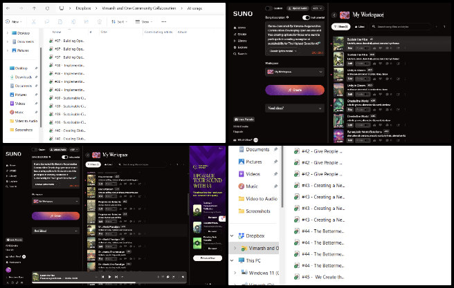 Highest Good Lifestyle, Regenerative and Sustainable Change, One Community Weekly Progress Update #625, AI song creation, song generation, song refinement, lyric adjustments, melody composition, song quality review, AI-generated content evaluation, song structure, song creativity, content accuracy