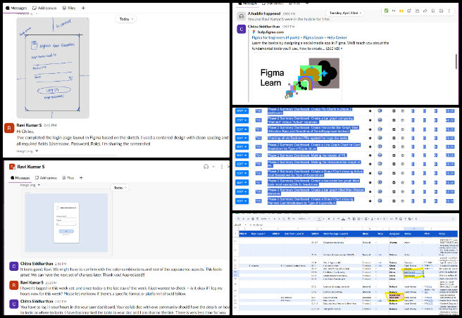Highest Good Education, Community-based DIY Eco-construction, One Community Weekly Progress Update #632, Team Code Crafters blog update, Phase 2 task management, Phase 4 deliverable planning, UI/UX basics meeting, Figma design progress, Phase 2 pull request review, WBS task status check, frontend task assignment, Slack coordination, One Community weekly updates..
