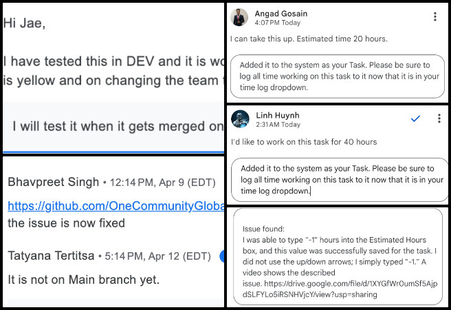 HGN PR Testing, An Open Source Paradigm for Ecological Living, One Community Weekly Progress Update #630, HGN PR testing, issue tracking warning fix, LBLogin Page and LBDashboard updates, lint issue resolution, Phase 2 Summary Dashboard setup, Work Breakdown Structure bug fix, User Management status update without refresh, different question sets creation, Quick Setup toast notifications, People Report correction, User Management CSS fixes, spinning widget for leaderboard, blue square deletion bug, negative time log issue, invalid team code color issue, first and last day accuracy check, auto-refresh bug investigation, Job CC feature testing limitations, volunteer task assignments.