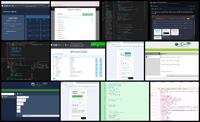 Dev Dynasty, Highest Good Network Software, Community Conservation through Diversification, One Community Weekly Progress Update #629, dark mode UI implementation, email auto-reply workflow, permission-based access control, inventory management actions, messaging system update, badge assignment bug fix, pull request conflict resolution, frontend task extension tracking, backend donut chart development, refresh notification popup.