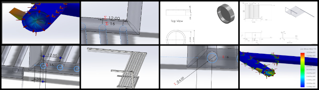 Highest Good Food, Aquapini and Walipini, Community Conservation through Diversification, One Community Weekly Progress Update #629, CAD model review, Piping connections, SolidWorks drawings, Dimension verification, Assembly updates, FEA simulation, Stress analysis, Pipe deformation.