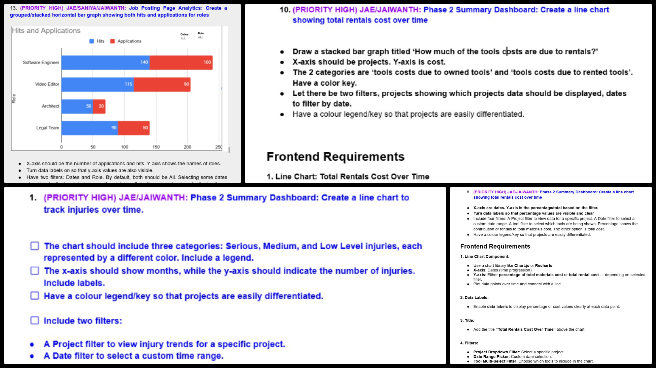Highest Good Society, Community based DIY Eco construction, One Community Weekly Progress Update #632, HGN Phase 2 Dashboard development, Job Applicants Dashboard, action item list updates, graph wireframe adjustments, PR review team tasks, pull request review, volunteer team collaboration, dashboard design improvements, software development workflow, project management support