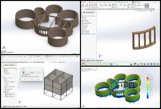 Vermiculture Toilet, Upgrading Our Future, One Community Weekly Progress Update #631, 4-dome cluster roof simulation, earthbag structural interaction, structural behavior analysis, window panel simulation, multi-material simulation issues, sustainable architecture modeling, vermiculture project report, data compilation for engineering, eco-dome structural design, green building documentation