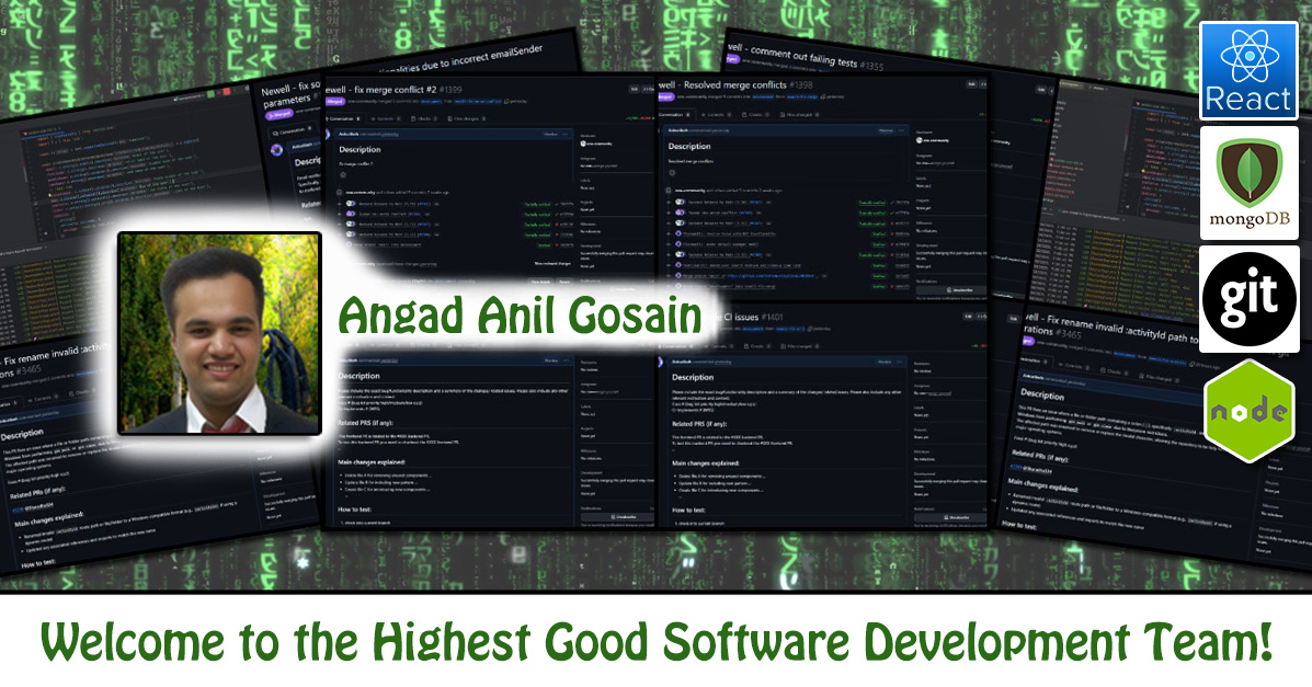 Angad Anil Gosain, One Community Volunteer, Highest Good collaboration, people making a difference, One Community Global, helping create global change, difference makers