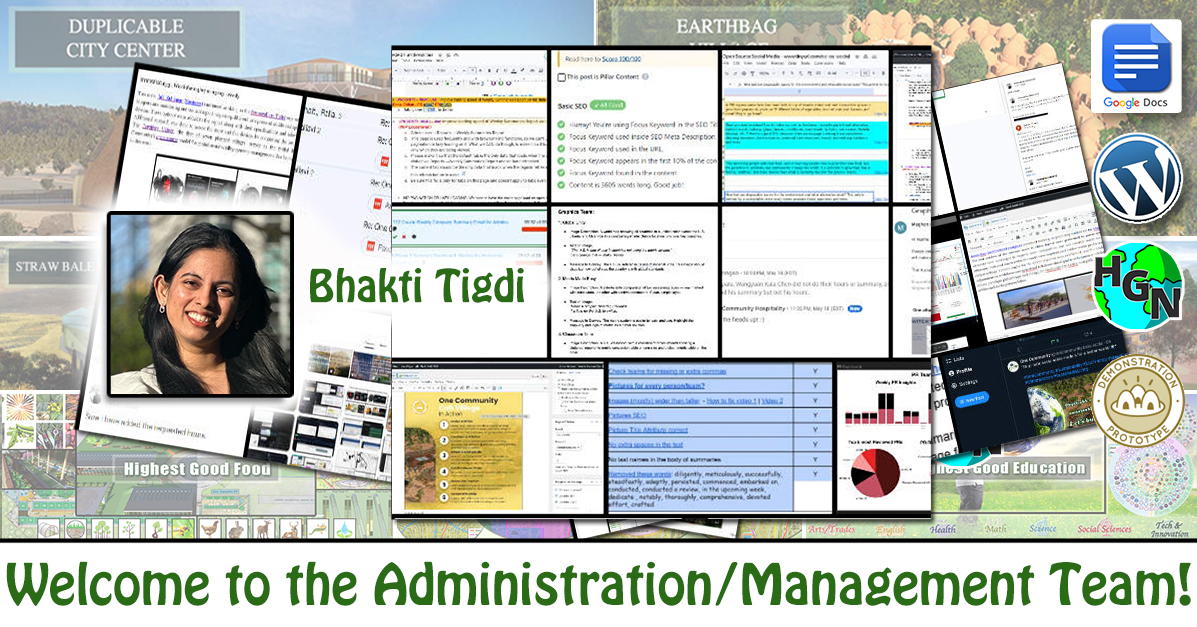 Bhakti Tigdi, One Community Global, Green Living, Cost Analysis, Engineering, Duplicable City Center