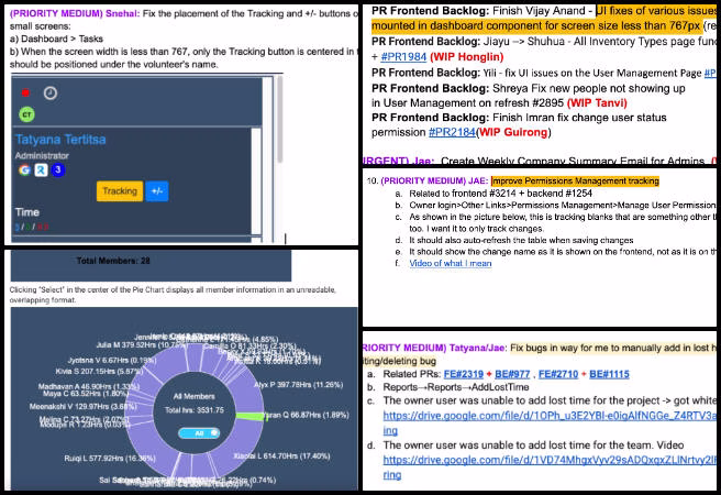 HGN PR Testing, A Model for New-world Eco-philanthropy, One Community Weekly Progress Update #636, HGN pull request testing, Reports Team page mobile fix, Phase 2 tool update page, tangible time entry fix, dashboard view bug fix, checkbox label alignment, Reports Team search bug, frontend QA testing, task tracking bug resolution, software interface issue reporting.
