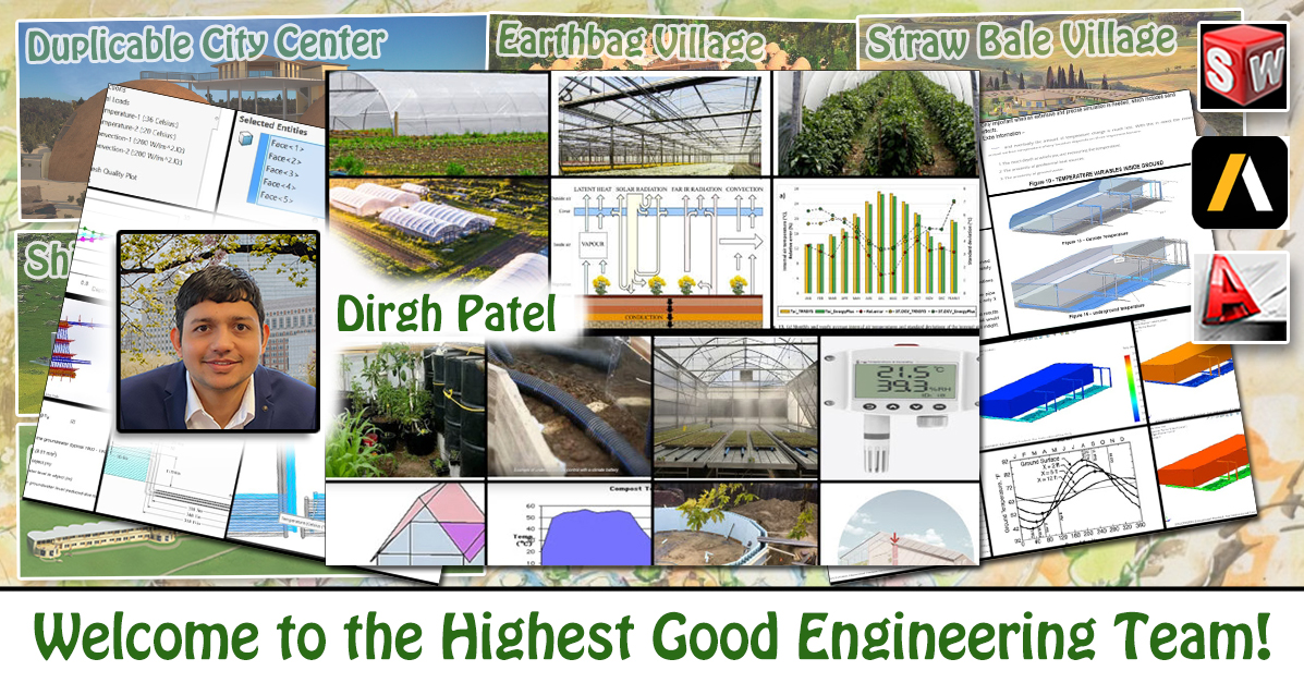 Dirgh Patel, One Community Global, Green Living, Cost Analysis, Engineering, Duplicable City Center
