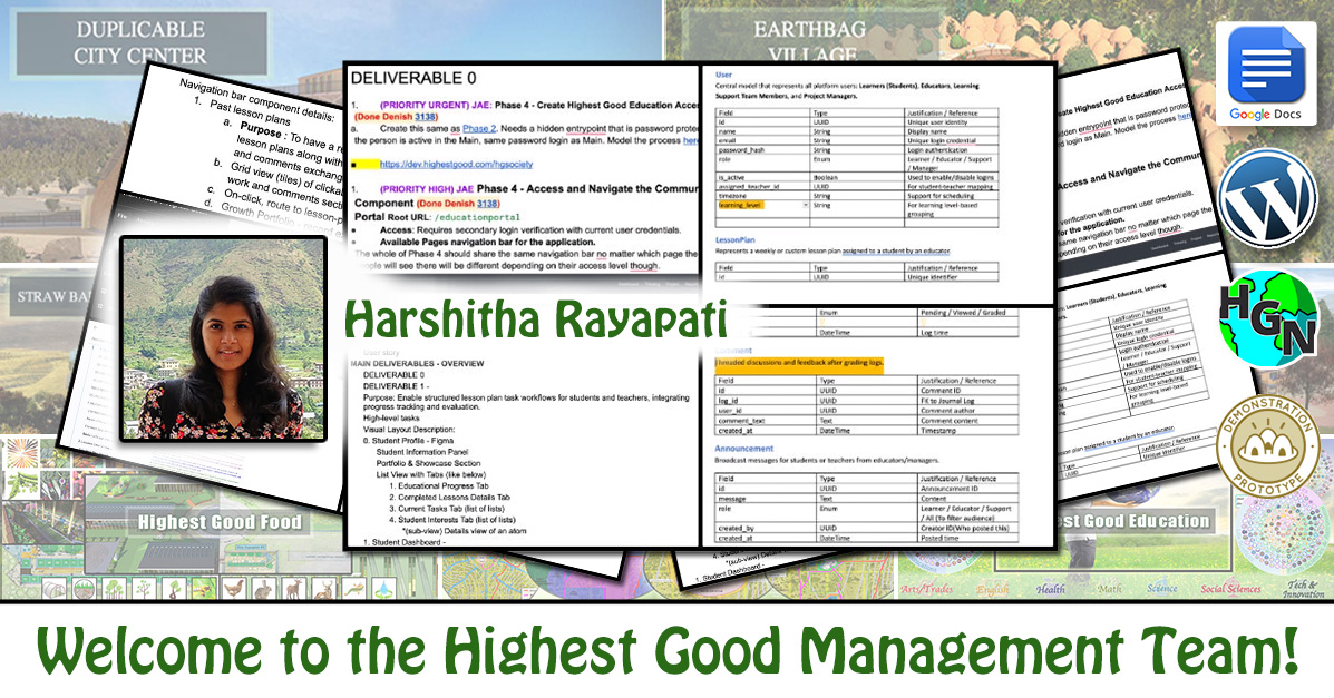 Harshitha Rayapati, One Community Volunteer, Highest Good collaboration, people making a difference, One Community Global, helping create global change, difference makers