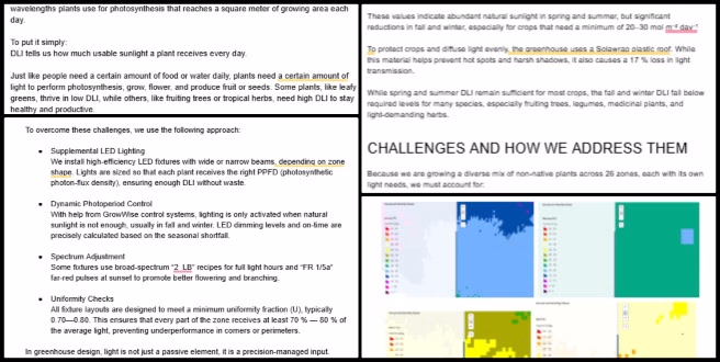 Highest Good Food, Aquapini and Walipini, Global-Sustainability Systems Management, One Community Weekly Progress Update #633, DLI Values, Lighting Assessment, Energy Template, Format Refinement, Zone Calculations, Input Update, Layout Adjustment, Lighting Energy.