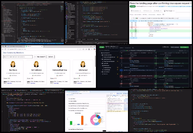 Highest Good Network Software, Establishing Global Eco-balance, One Community Weekly Progress Update #635, frontend development updates, backend development tasks, bug fixing and debugging, Netlify deployment issues, dark mode UI improvements, data visualization with Chart.js, task submission enhancements, community dashboard features, API integration for dashboards, user experience improvements