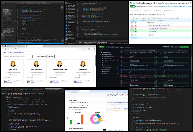 Highest Good Network Software, Establishing Global Eco-balance, One Community Weekly Progress Update #635, frontend development updates, backend development tasks, bug fixing and debugging, Netlify deployment issues, dark mode UI improvements, data visualization with Chart.js, task submission enhancements, community dashboard features, API integration for dashboards, user experience improvements