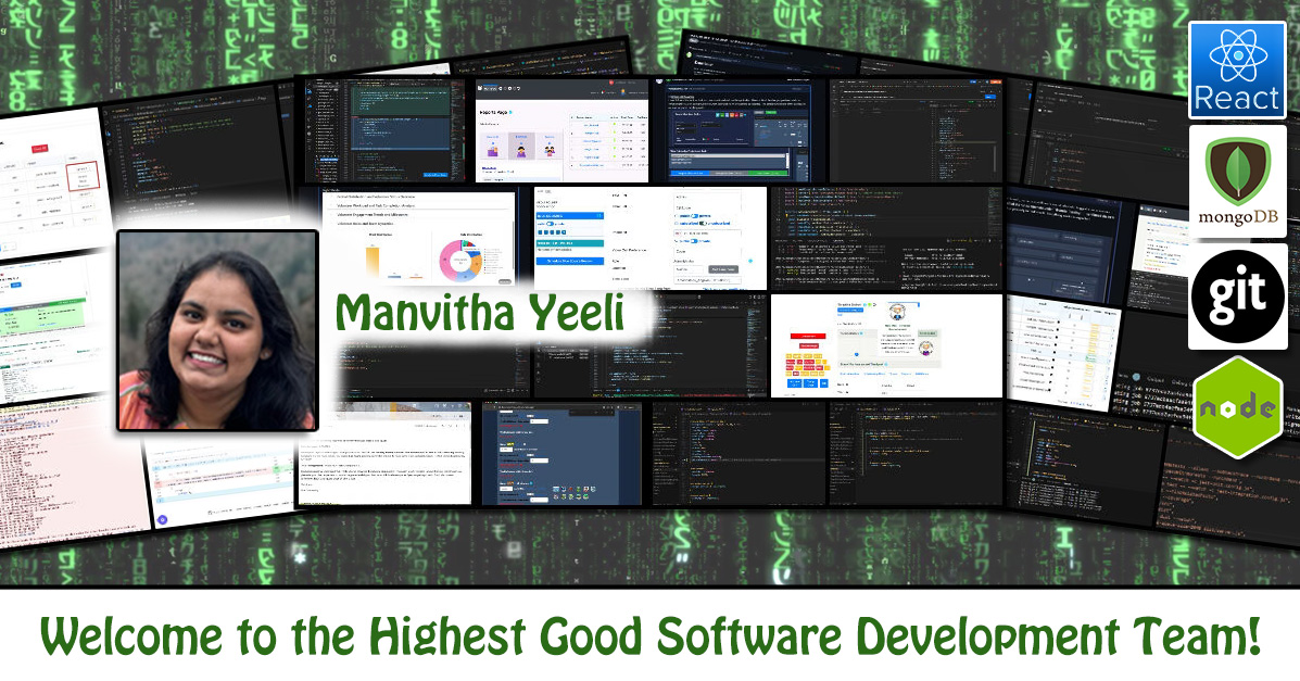 Manvitha Yeeli, One Community Volunteer, Highest Good collaboration, people making a difference, One Community Global, helping create global change, difference makers