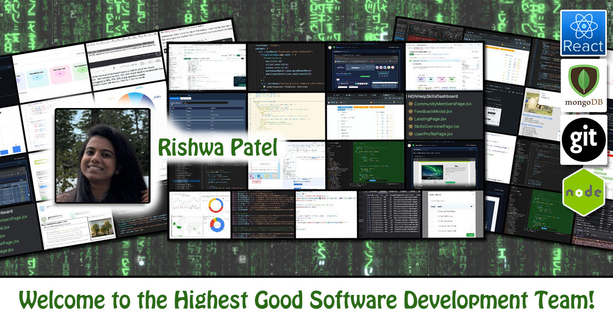 Rishwa Patel, One Community Volunteer, Highest Good collaboration, people making a difference, One Community Global, helping create global change, difference makers