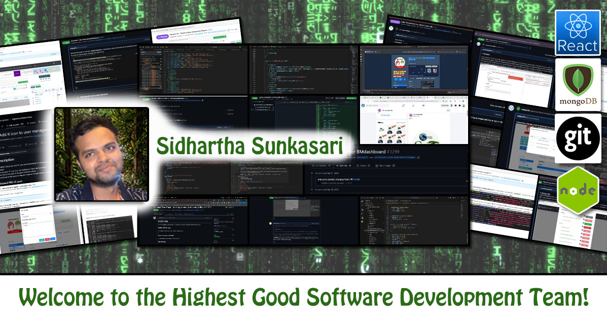 Sidhartha Sunkasari, One Community Volunteer, Highest Good collaboration, people making a difference, One Community Global, helping create global change, difference makers