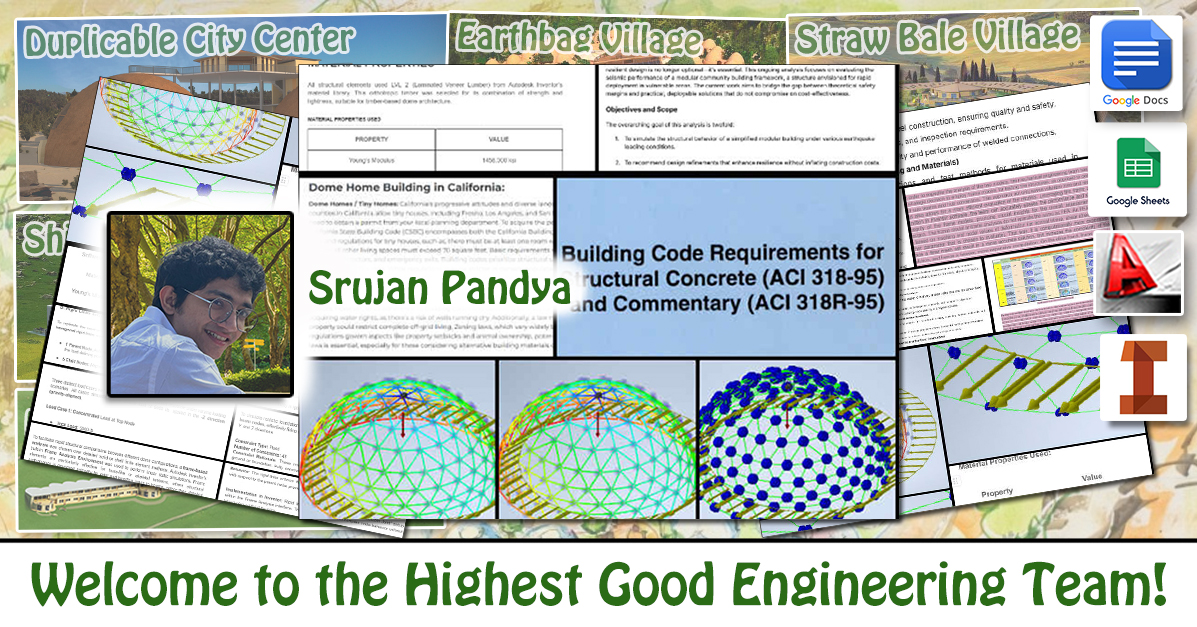 Srujan Pandya, One Community Global, Green Living, Cost Analysis, Engineering, Duplicable City Center