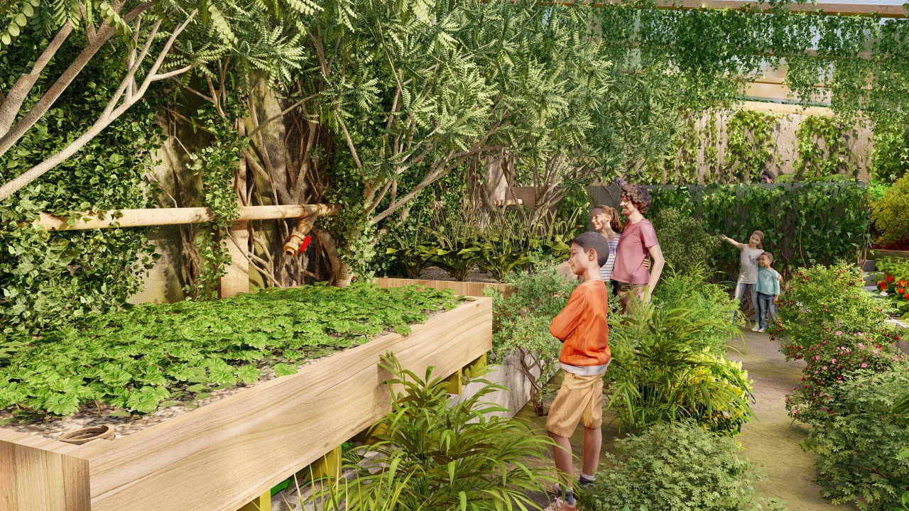 sustainable greenhouse design, integrated aquaponics system, vertical farming techniques, horizontal planting optimization, natural light utilization, scientific pollination methods, water-efficient agriculture, graded terracing for erosion control, closed-loop farming system, eco-friendly crop production