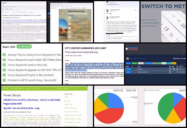 Highest Good Network software, Collectively Improving the Standard of Living, One Community Weekly Progress Update #637, sustainability research, data analysis dashboard, eco-philanthropy blog, social media planning, LinkedIn analytics, PR team progress, Highest Good Education Program, SEO optimization, cost analysis template, volunteer coordination.