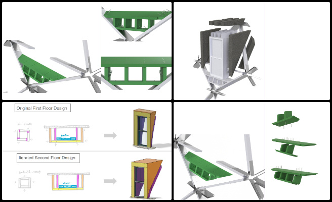 Duplicable City Center, Selfish Philanthropy by Giving People What They Want, One Community Weekly Progress Update #639, Andrew Chen, Industrial Designer, Duplicable City Center, Dormer second-floor window, 3D model, draft assembly instructions, material drawings, slide layout, screw placements, open-source innovation, selfish philanthropy