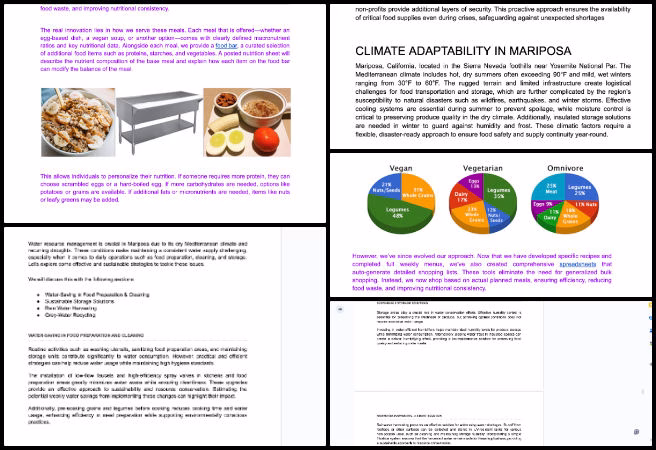 Highest Good Food, Establishing Abundant Community Systems, One Community Weekly Progress Update #638, One Community 80-hour milestone, volunteer bio drafting, website profile update, HG Food report contributions, Food Procurement and Storage Overview edits, professional tone revision, report image enhancements, visual content improvement, content flow optimization, food system documentation review.