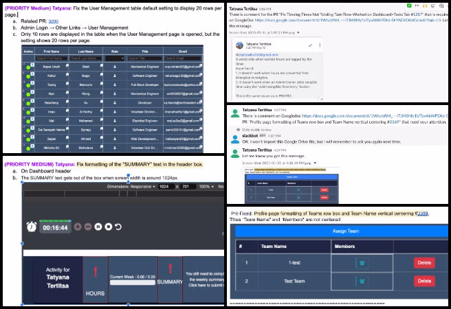 HGN PR Testing, Collectively Improving the Standard of Living, One Community Weekly Progress Update #637, leaderboard header screen fix, notification bubble layout fix, User Management title width adjustment, QSC color update issue, profile page spacing fix, profile layout improvements, team page status bug, Slack QA communication, new issue reporting.