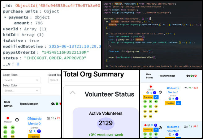 One Community Weekly Progress Update #639, Selfish Philanthropy by Giving People What They Want, collaborative task optimization, Highest Good Network software, UI enhancements for better usability, ESLint and Prettier error resolution, project statistics debugging, front-end routing fixes, open source software teamwork, agile contributions tracking
