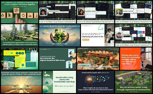 graphic design team, social media images, establishing abundant community systems, one community weekly progress update #638, graphic design for sustainability, social media content creation, UI/UX design volunteer work, bio graphics for software engineers, Metric Campaign graphics, image layout editing, onboarding for graphic design volunteers, sustainable branding visuals, Highest Good Society design contributions, community-focused design projects