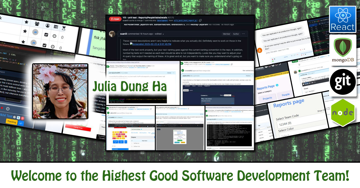 Julia Ha, One Community Volunteer, Highest Good collaboration, people making a difference, One Community Global, helping create global change, difference makers