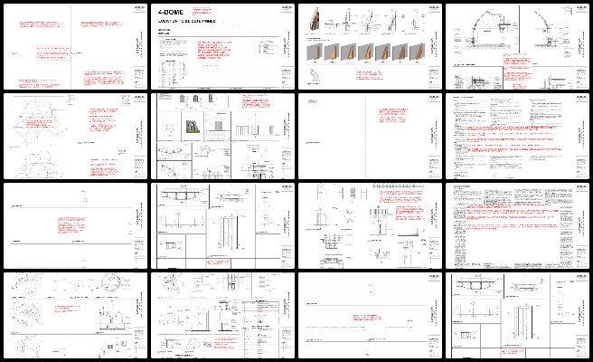 Earthbag Village, Establishing Abundant Community Systems, One Community Weekly Progress Update #638, Earthbag Village architectural design, 4-dome home construction plans, cartoon construction document set, sustainable village housing design, open source architectural templates, eco-friendly community development, construction document tracker, scalable architectural planning, One Community housing solutions, architectural flow of construction drawings