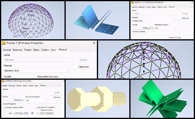 Duplicable City Center, Selfish Philanthropy by Giving People What They Want, One Community Weekly Progress Update #639, mechanical engineer, structural calculations, updated dome design, material data, density assumptions, hardware mass, realistic weight estimates, Duplicable City Center, One Community’s selfish philanthropy