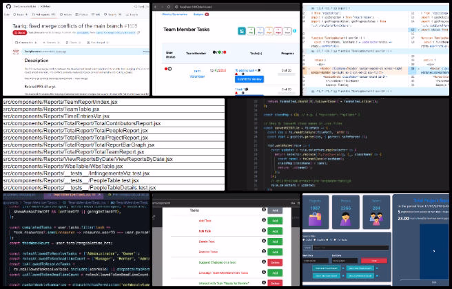 Binary Brigade, Highest Good Network Software, How to Make a Difference in the World, One Community Weekly Progress #645,Contributors Report bug fix, CSS Modules migration, JSX style updates, task deletion permissions issue, Weekly Summaries Reports Page, Node version upgrade, filter bug fix, inactive user removal, npm version conflicts, merge conflict resolution