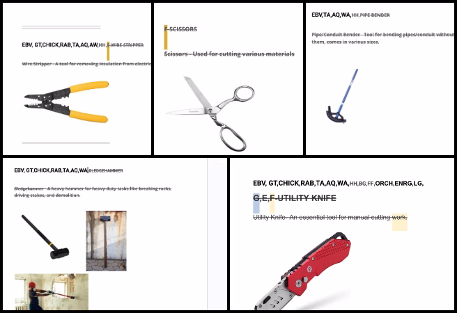 Highest Good Food , Community-based DIY Sustainable Infrastructure, One Community Weekly Progress Update #644, Master tools and equipment list, materials and supplies inventory, project-specific acronyms, TEMS search optimization, tool and equipment standardization, construction project planning, acronym cleanup process, inventory list formatting, supply list organization, page indexing improvement.