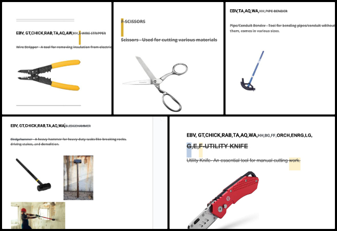 Highest Good Food , Community-based DIY Sustainable Infrastructure, One Community Weekly Progress Update #644, Master tools and equipment list, materials and supplies inventory, project-specific acronyms, TEMS search optimization, tool and equipment standardization, construction project planning, acronym cleanup process, inventory list formatting, supply list organization, page indexing improvement.
