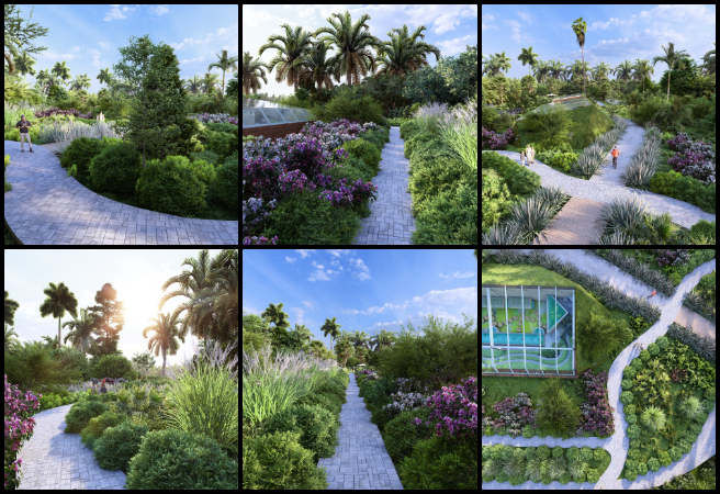 Highest Good Food, Widespread and Lasting Eco-lifestyle Access, One Community Weekly Progress Update #642, aquapini walipini models, Lumion 3D rendering, Southeast Southwest regions, vegetation clusters pathways, material settings optimization, texture mapping refinement, ground cover planting zones, environmental landscape design, render realism enhancement, spatial context visualization.