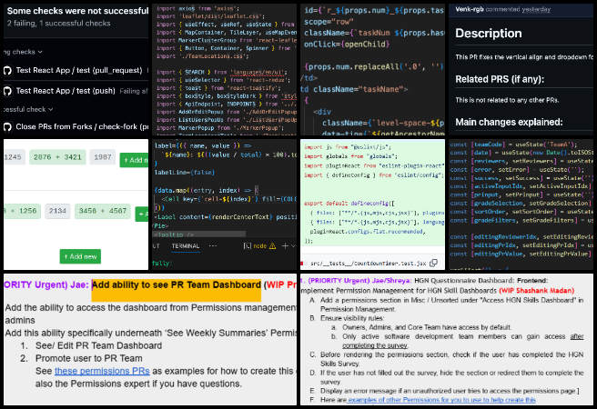 One Community Weekly Progress Update #644, PR Grading Screen, Node.js Version 20 Lint Fixes, Weekly Grading UI, Job Application Analytics, Donut Chart Visualization, Permission-based Access Control, MongoDB Aggregation, Frontend and Backend Integration, Community-based DIY Sustainable Infrastructure