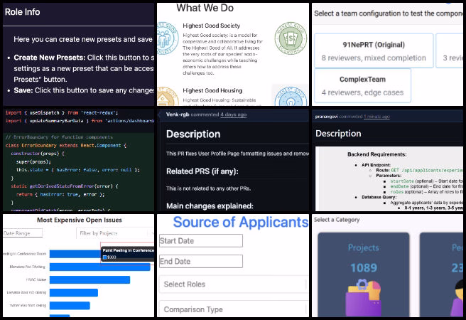 how to make a difference in the world, One Community Weekly Progress Update #645, sustainable software infrastructure, backend development with MongoDB, React Hook Form integration, dark mode UI fixes, community-based DIY sustainable infrastructure, permission-based access control, job application analytics dashboard, volunteer-driven software innovation
