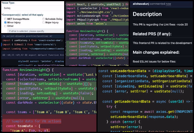 One Community Weekly Progress Update #644, Job Posting Page Analytics, Netlify Build Fixes, PR Review Dashboard, Lint Fixes Node 20, Volunteer Reason Chart, Frontend Chart Styling, Backend Route Configuration, Community-based DIY Sustainable Infrastructure, PR Reviews Insights Page