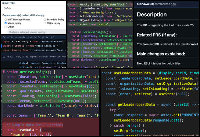 One Community Weekly Progress Update #644, Job Posting Page Analytics, Netlify Build Fixes, PR Review Dashboard, Lint Fixes Node 20, Volunteer Reason Chart, Frontend Chart Styling, Backend Route Configuration, Community-based DIY Sustainable Infrastructure, PR Reviews Insights Page